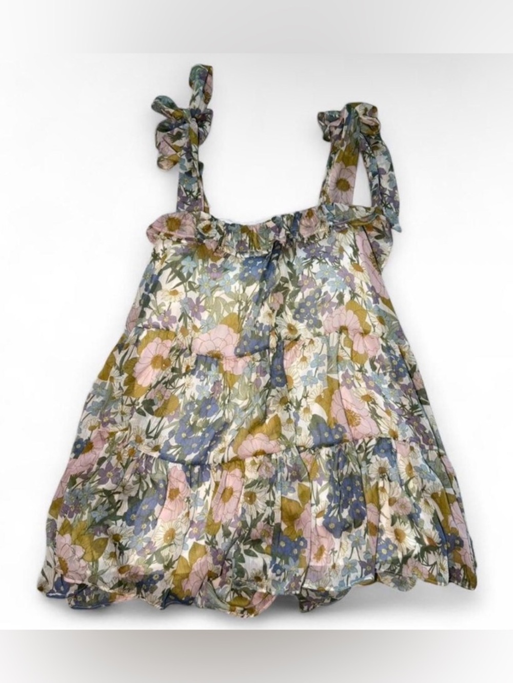 Aakaa multicoloured floral summer mini dress Size M🐚